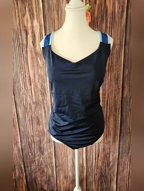 New Lands' End Racerback One Piece Swimsuit Plus Size 18W